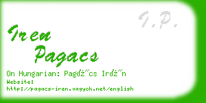 iren pagacs business card